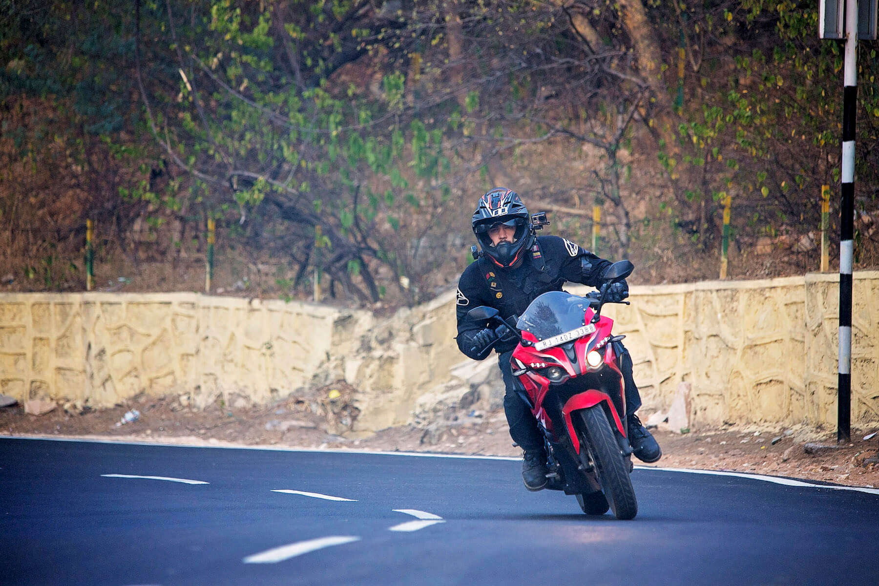 a man riding bike