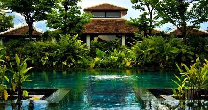 A secluded pool at the Fusion Resort in Danang