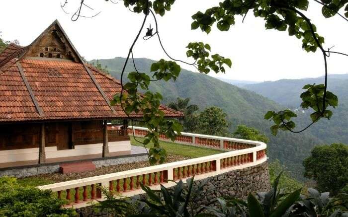 mountain view from Paradisa Plantation Retreat in Thekkady 