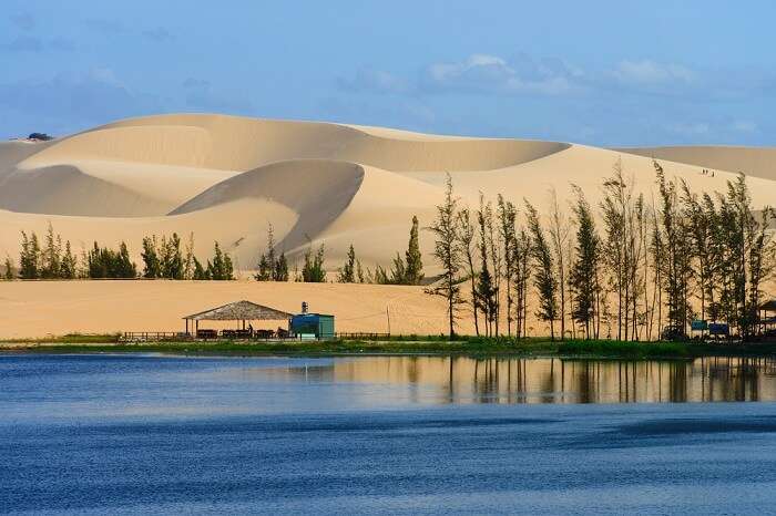 White sand dune in Mui Ne in Vietnam