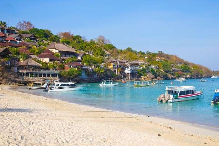 Coastline of Lembongan island near Bali