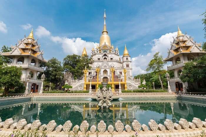 A snap of the Buu Long pagoda in Ho Chi Minh City of Vietnam
