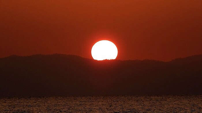 sunset at Laxmanpur beach in Andaman