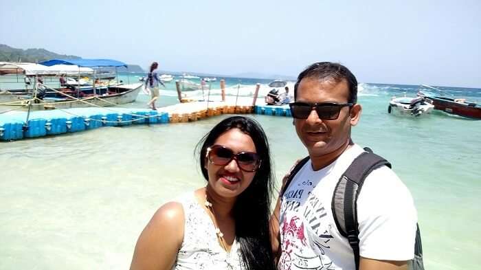 couple on a romantic trip to Andaman