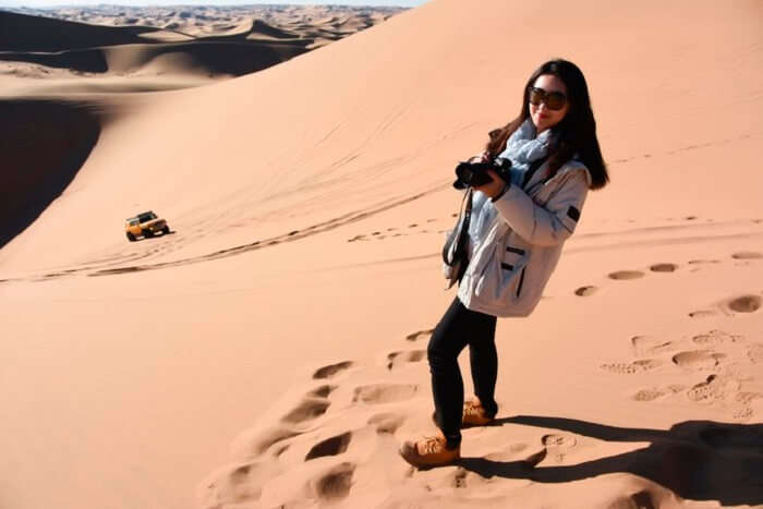 woman traveler in mongolia