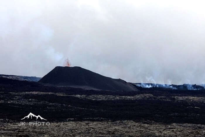 volcano in Reunion Island, France