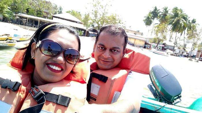 glass-bottom boat ride in Andaman