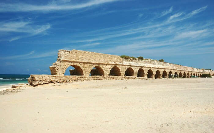 Aqueduct Beach in Israel 