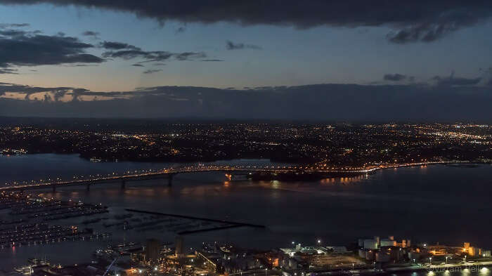 View of auckland from sky tower