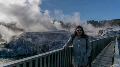 Rotorua natural geyser