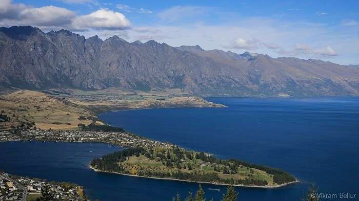 aerial view of queenstown