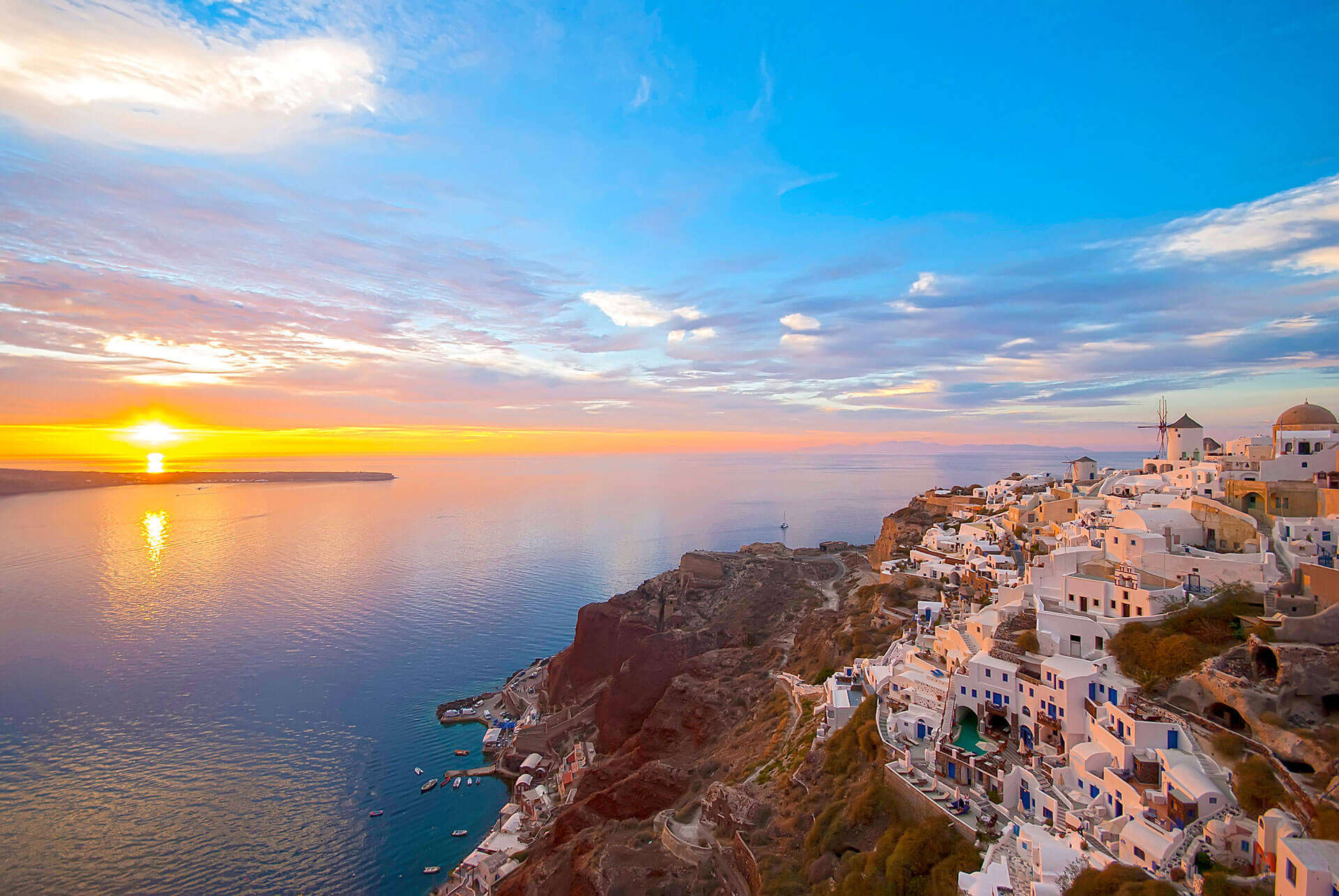 Sunset view from Oia Village
