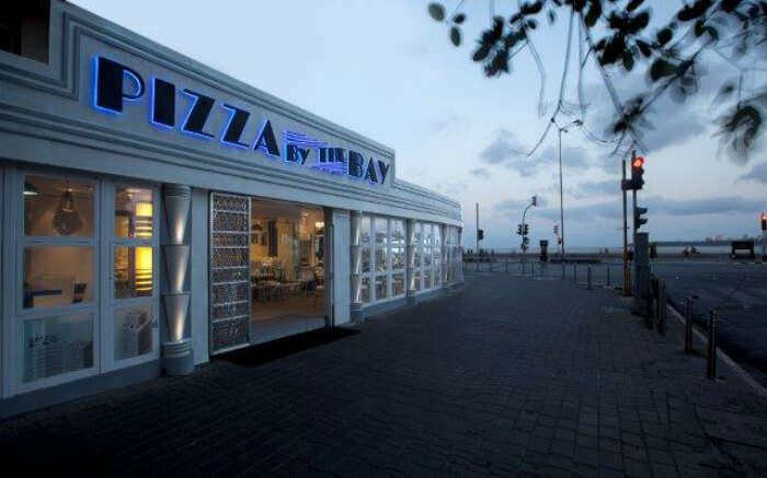 Pizza by the bay overlooking Arabian sea in Churchgate in Mumbai 