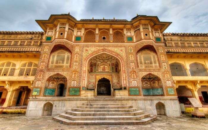 beautiful entrance of Amber palace in Jaipur 