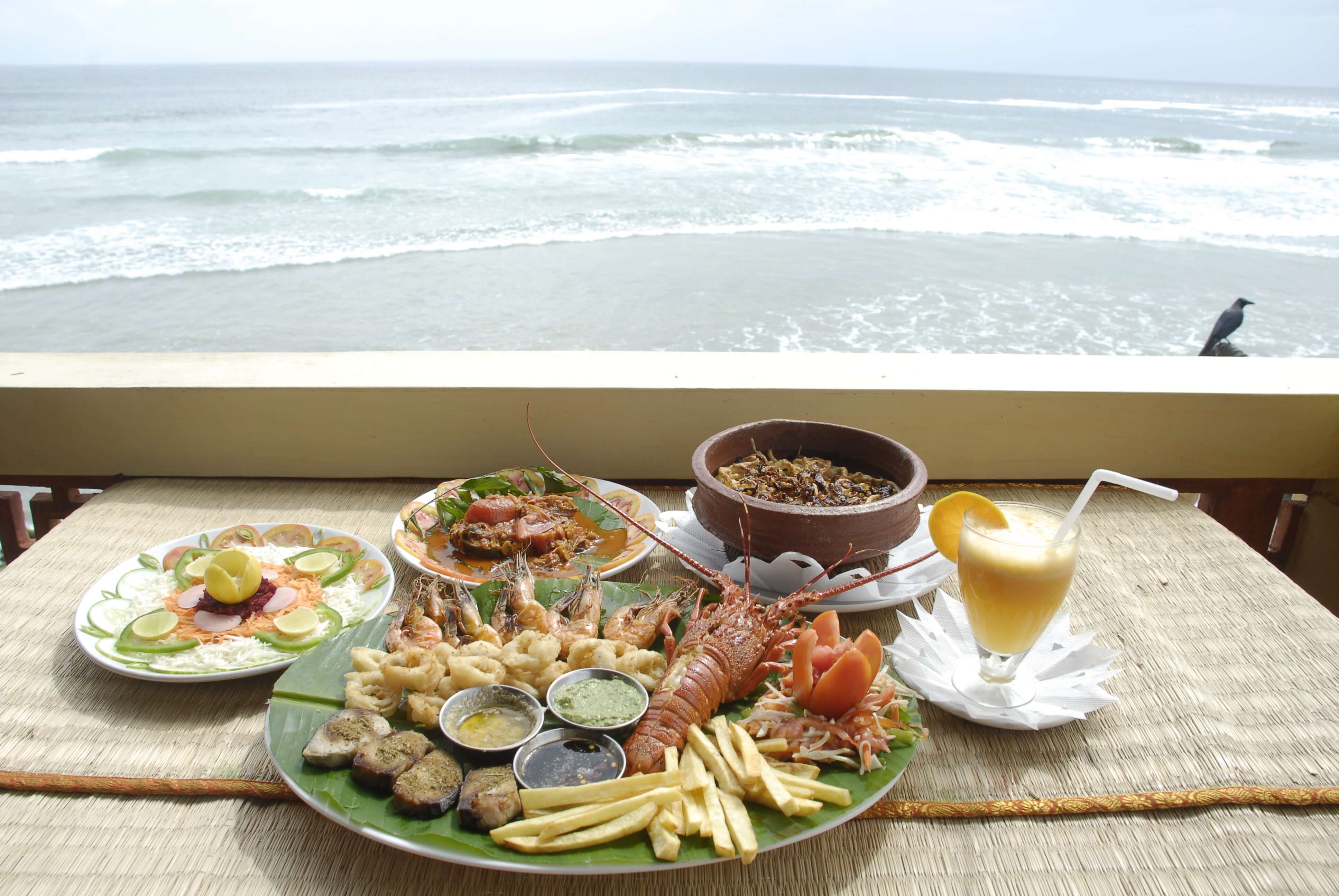 breakfast at German Bakery in Kovalam