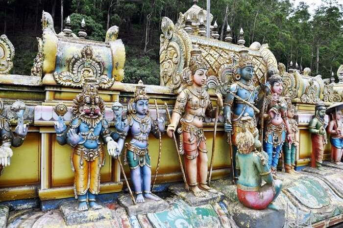 A shot of the Sri Baktha Hanuman Temple in Nuwara Eliya district of Sri Lanka