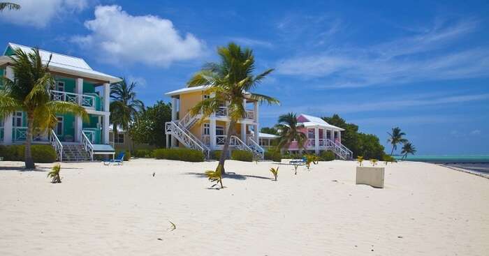Cottages on the shore of the Little Cayman island