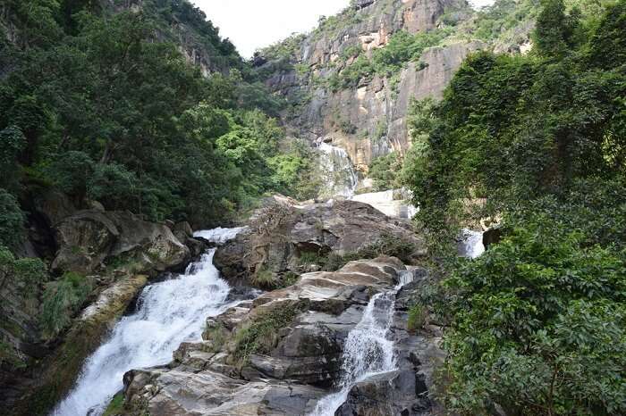 A shot of the Ravana Falls in Ella region in Sri Lanka