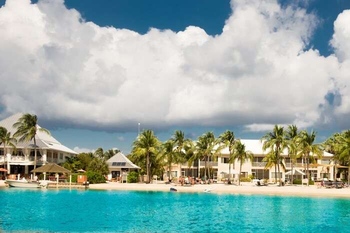 Panoramic view of Kaibo Beach on Grand Cayman island