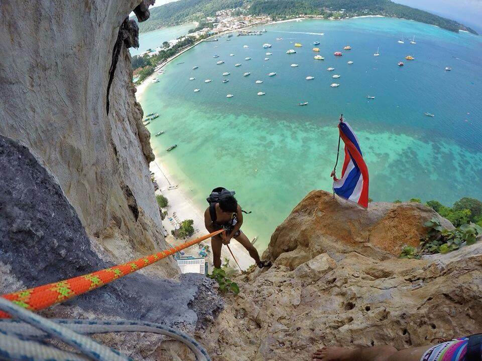 Rock climbing in Phi Phi Island