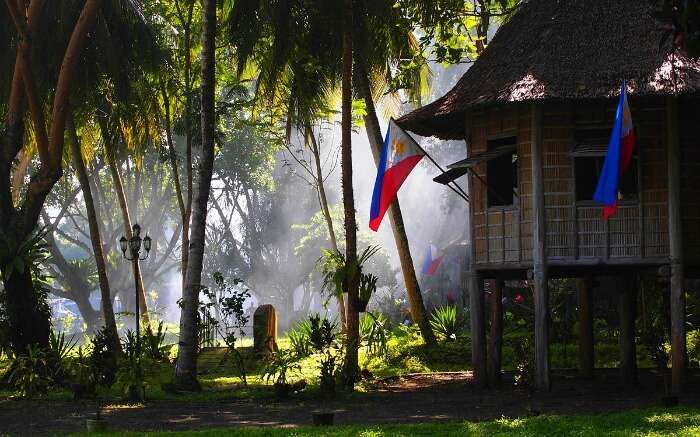 A picturesque cottage in the Rizal Park area in Philippines