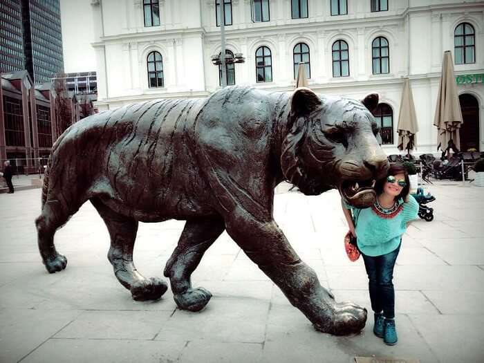big cat statue in Oslo, Norway