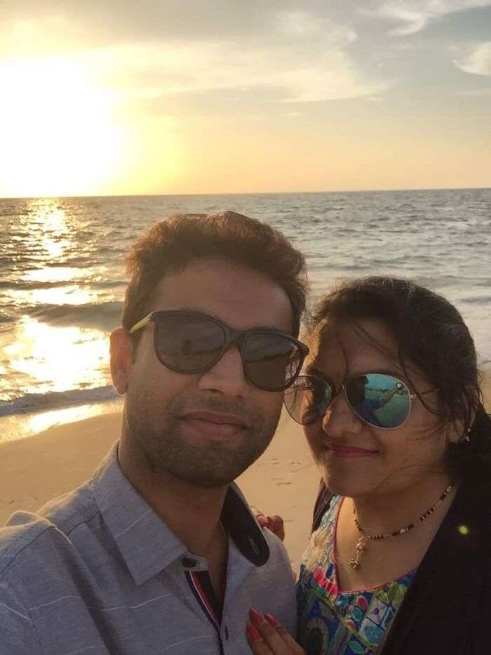 Mukul and his wife in Alleppey