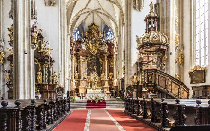 Interior of a church in Kremz 