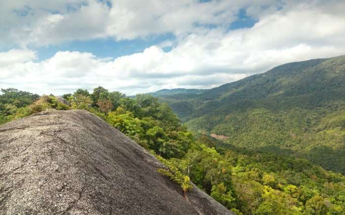 Lush green mountains of Crow National Park