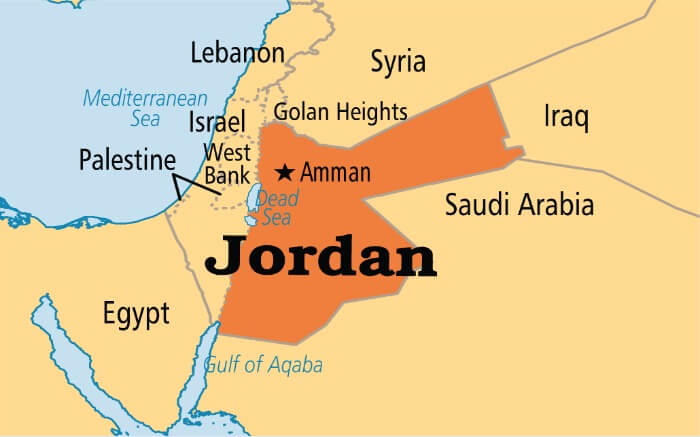 countries close to jordan