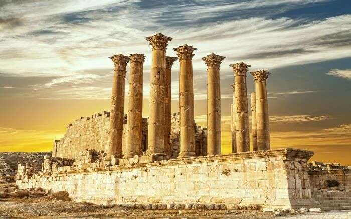 Ruins in the ancient city of Jerash 