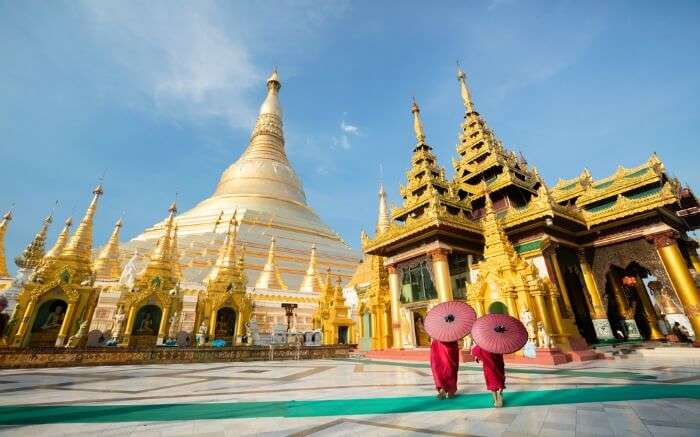 Shwedagon Pagoda in Myanmar 