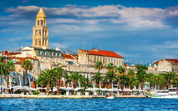 View of Split in Croatia- one of the best places to visit on a honeymoon in Croatia 