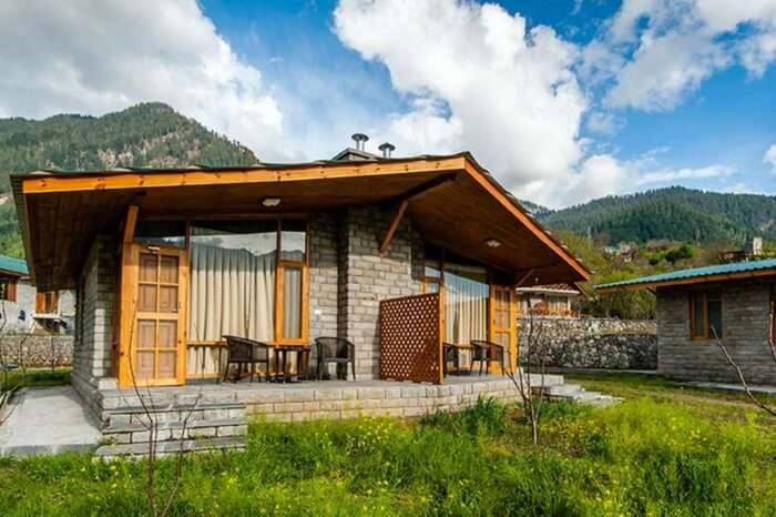 Beautiful view of a cottage of La Ri Sa Resort in Manali