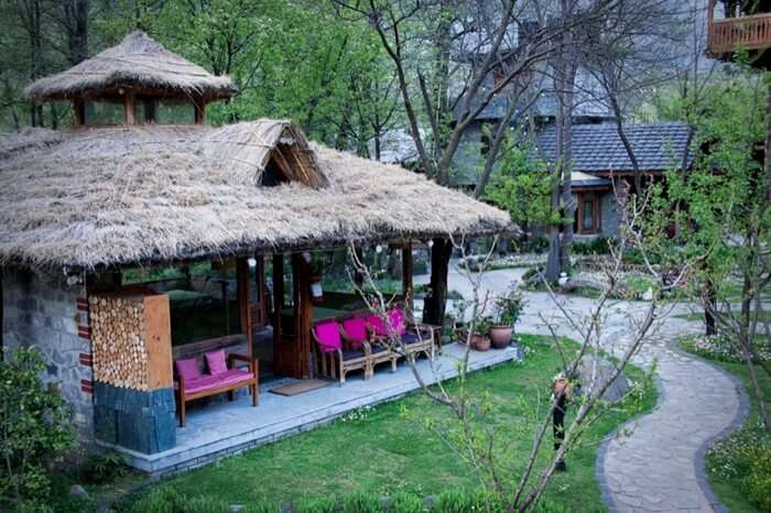 A picturesque hut of Neeralaya Hut in Manali