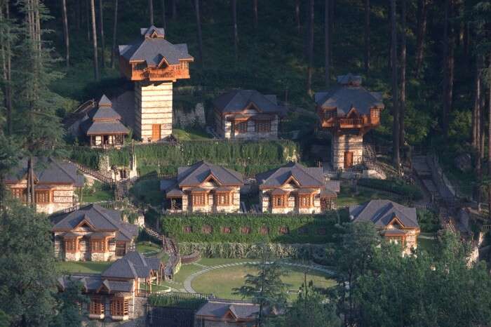 Quaint little cottages of The Himalayan Village in Kasol