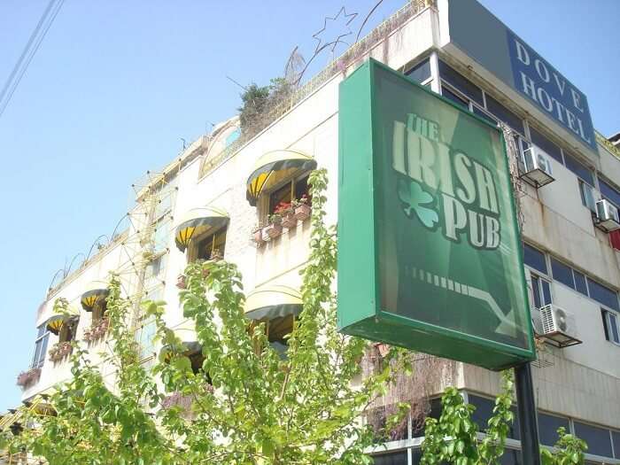 A snap of the Dove Hotel building in Amman that houses the Irish Pub
