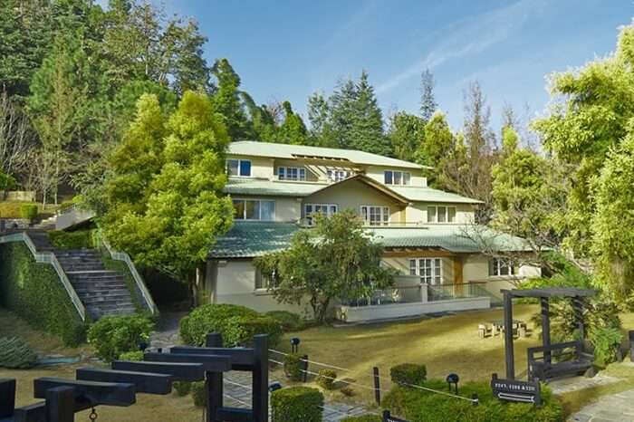 A snap of the Club Mahindra Resort in the hill town of Binsar