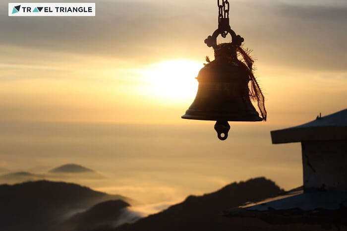 Sunset shot from a temple in Kanatal