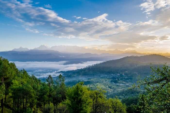 A sunrise view captured on a weekend trip from Delhi to Kausani