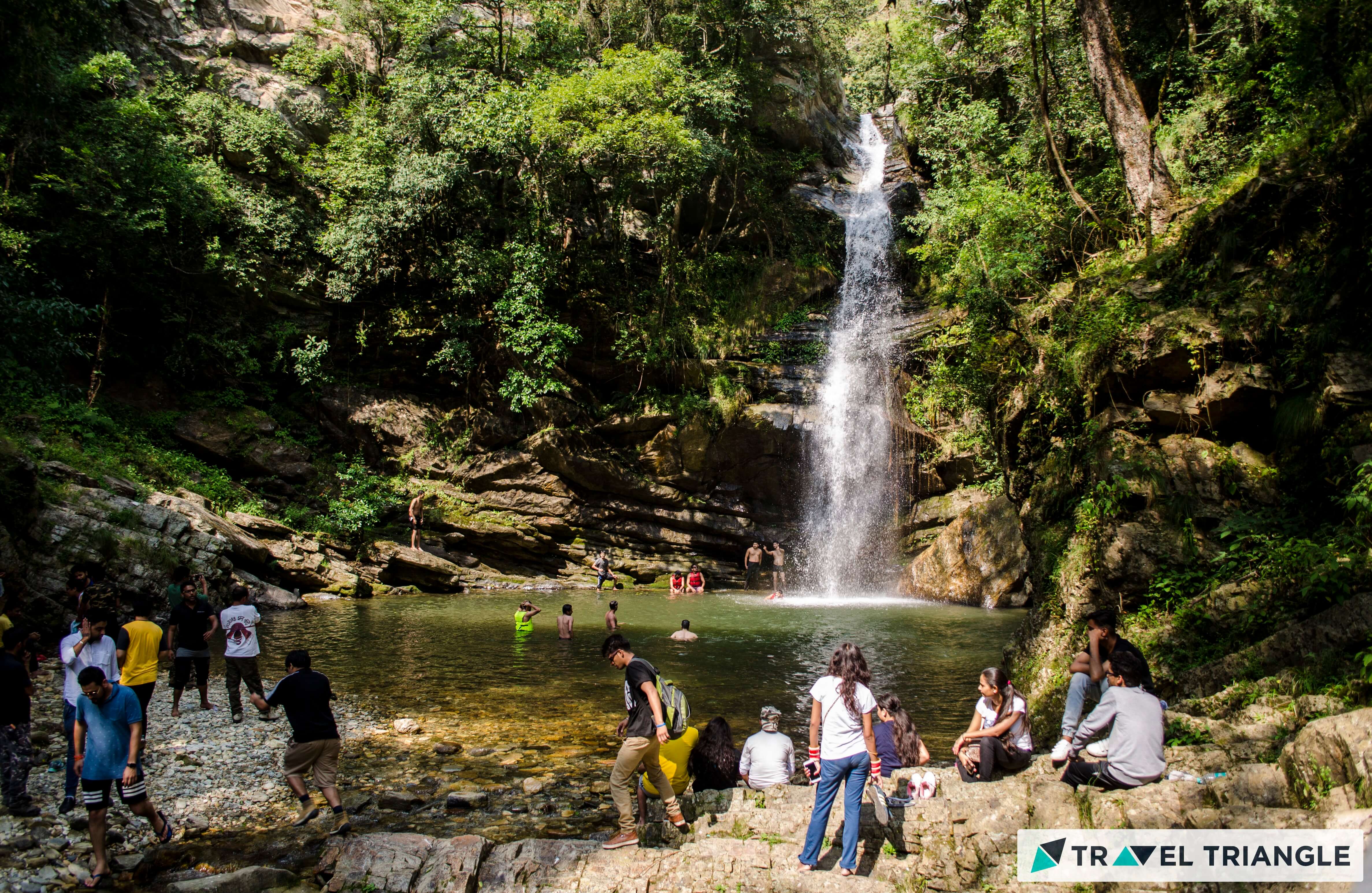 Beautiful Bhalu Ghat waterfall near Mukteshwar