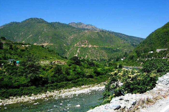 A river flowing through the valley of Ranikhet