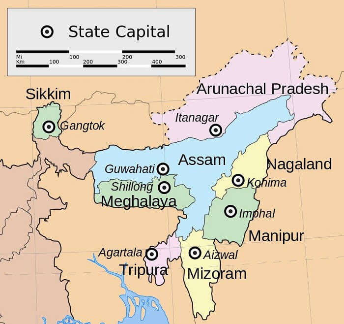 states in North east India