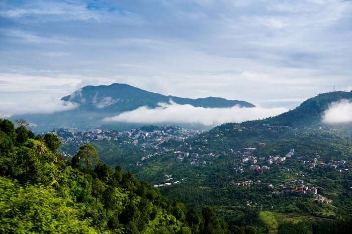 A beautiful shot of Shimla taken from a hill nearby