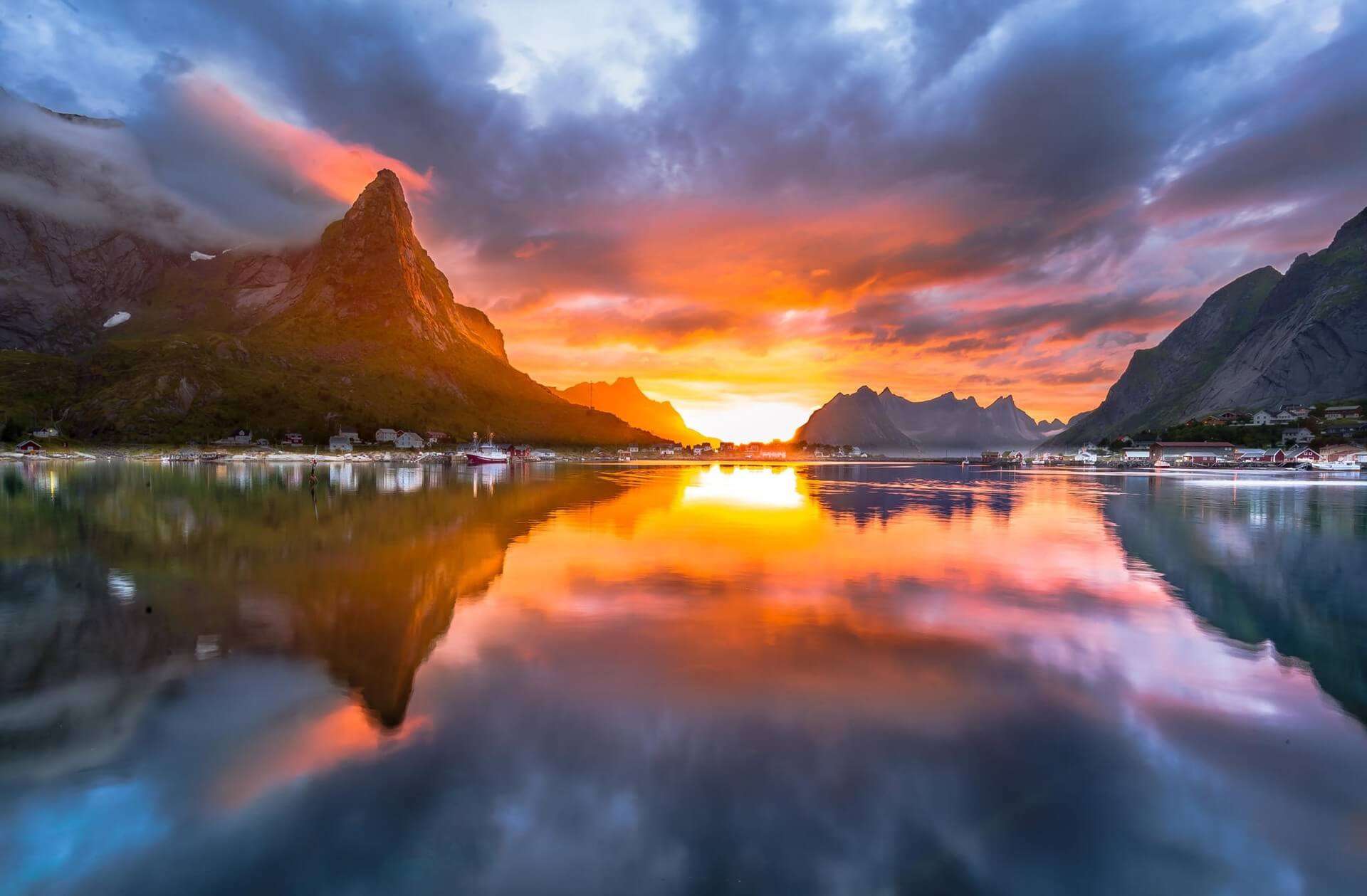 The midnight sun in Norway
