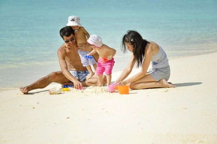 Family holiday in Paradise island