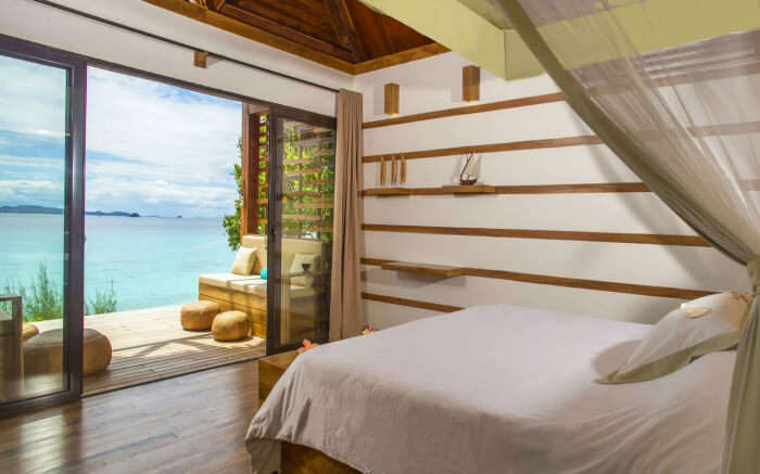 A beautiful bedroom view of Constance Tsarabanjina in Madagascar