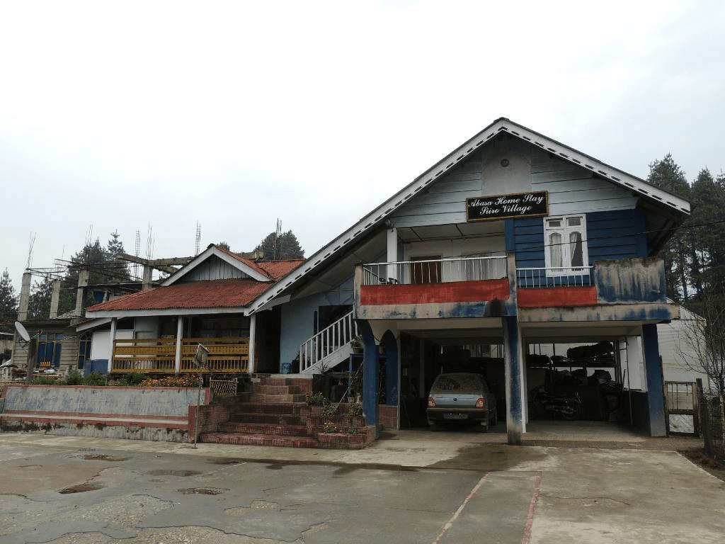 a slanted roof homestay in north east