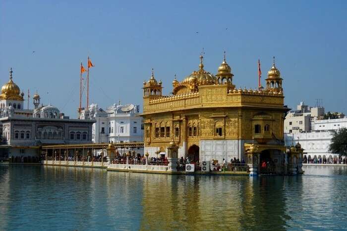 A delightful view of Golden Temple at Amritsar which is known as one of the fascinating places to visit in North India
