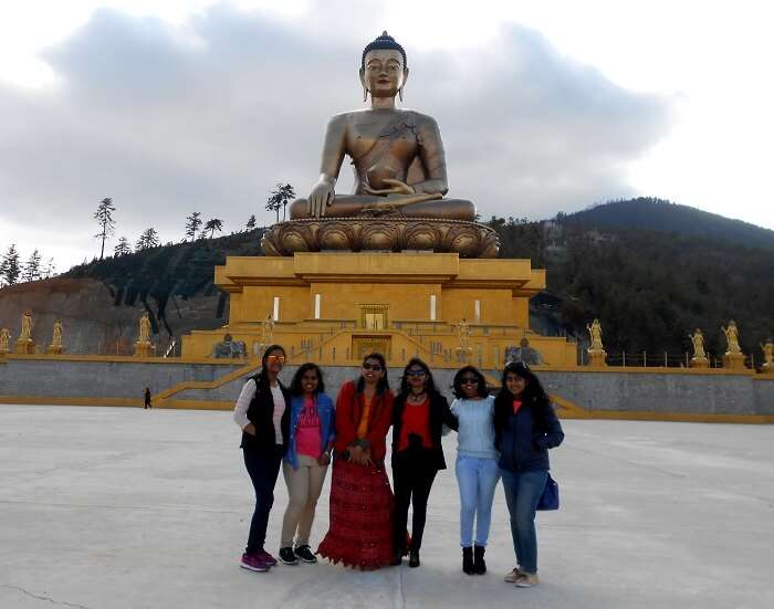 monali and friends at Buddha Dordenma